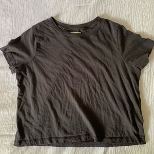 Madewell cropped gray cotton t shirt size XS